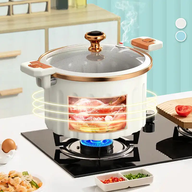 Multifunctional Non-Stick Micro Pressure Cooker (white)