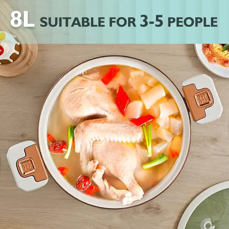 Multifunctional Non-Stick Micro Pressure Cooker (white)