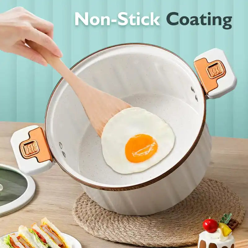 Multifunctional Non-Stick Micro Pressure Cooker (white)
