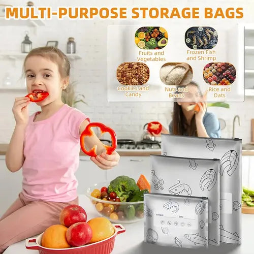 30PCS Reusable Foil Zip Storage Bags