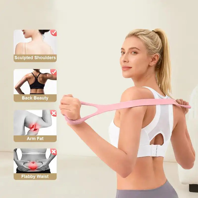 Figure 8 Resistance Bands – Silicone Exercise Bands for Women (pink)