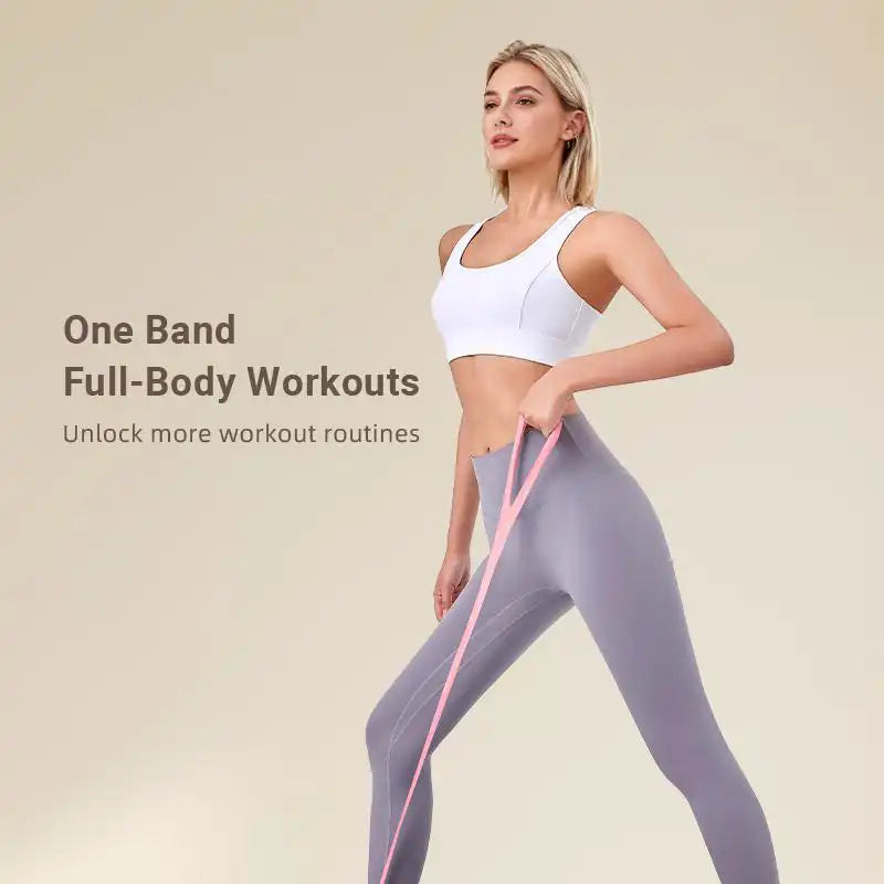 Figure 8 Resistance Bands – Silicone Exercise Bands for Women (pink)