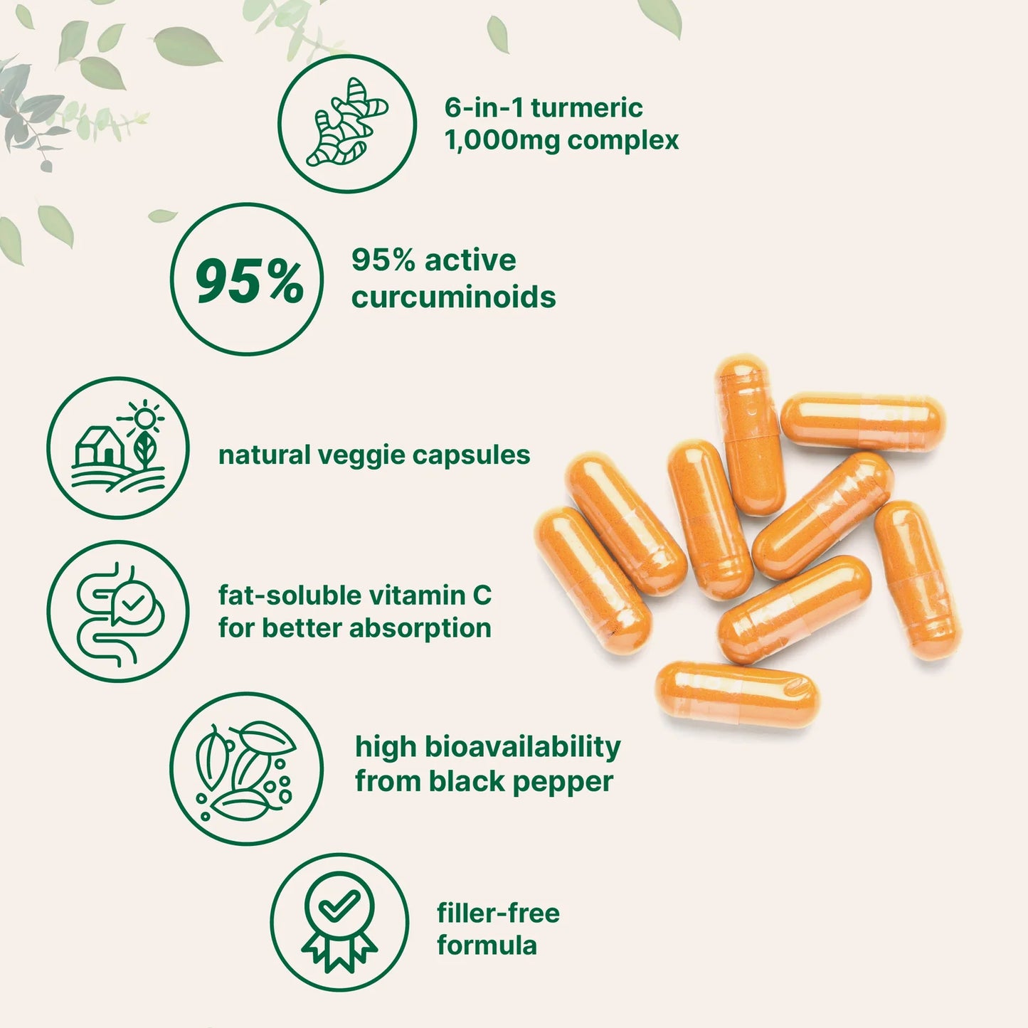 Turmeric Curcumin Capsules (1,000mg)