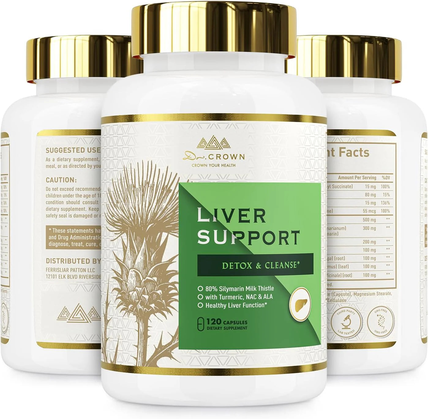 Liver Support Supplement for Detox & burn, Clear Skin | Dr. CROWN