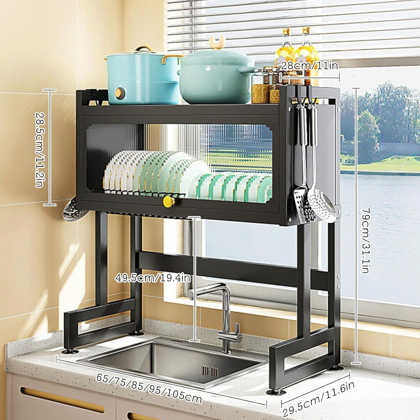 Rust-Resistant Sink Dish Drying Rack