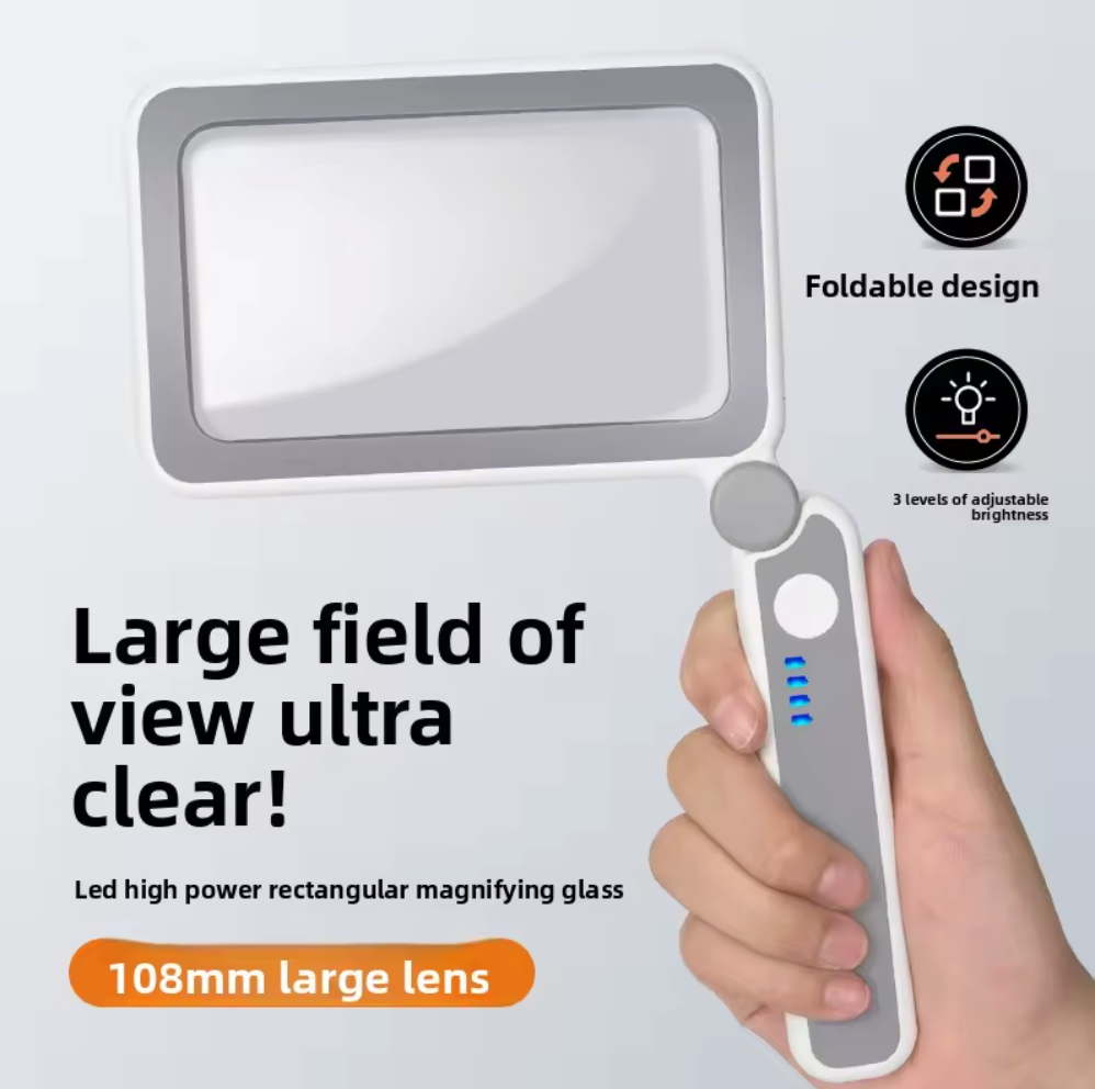 LED Rechargeable Square Magnifier