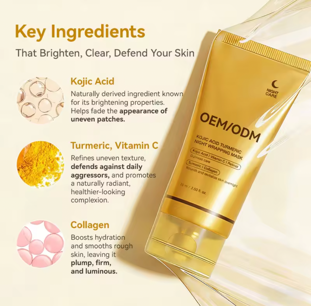Wake Up To Clearer Skin With KOJIC ACID TURMERIC WRAPPING MASK