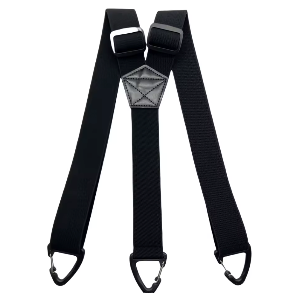 4-Hook X-Back Suspenders  ⚫ Only Black Left – Limited Stock!